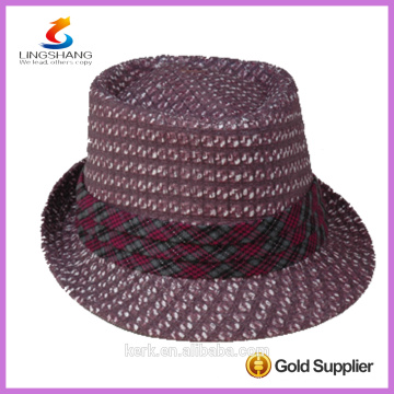 DSC 0001 LINGSHANG sombrero de paja de papel barato al por mayor de encargo